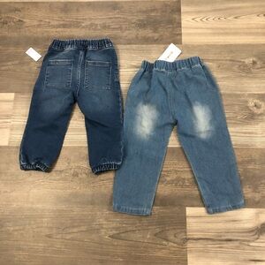 Gap Kids Denim Jogger Pull On Pants - Blue 18-24 M